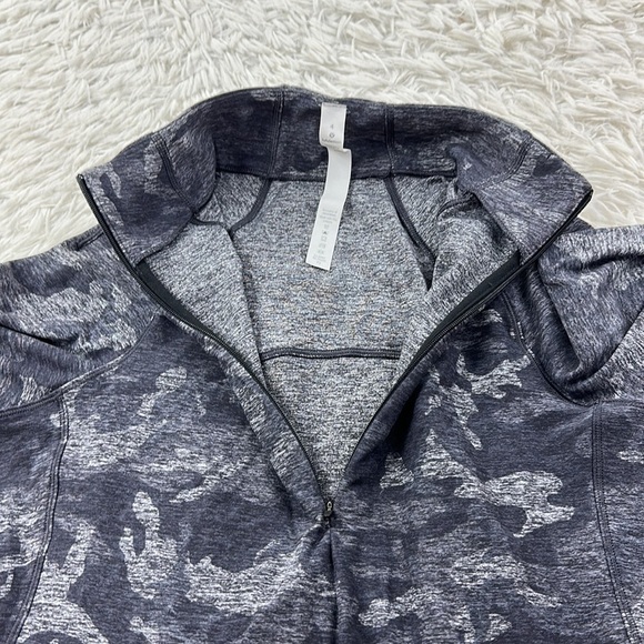 Lululemon Outrun the Elements 1/2 Zip Incognito Camo HTR Black - Picture 6 of 8